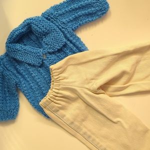 Vintage handmade American girl doll jeans and sweater